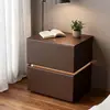 Mesita de noche de acero inteligente, no requiere instalación, arte en hierro, estilo crema, simple y moderno, gabinete de almacenamiento para dormitorio sin formaldehído
