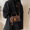 Bolso Satchel de Otoño e Invierno para Mujer 2025 Nuevo Trendy Retro Bolso Cuadrado Pequeño Versátil Multifuncional de Un Hombro Cruzado para Mujer