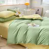 Juego de Sábanas de Color Sólido de Cuatro Piezas, Funda Nórdica, Juego de Ropa de Cama Individual para Dormitorio de Estudiantes de Tres Piezas, Venta al por Mayor, Comercio Exterior, Transfronterizo