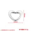 Pingente de Coração Vazado em Aço Inoxidável para Pulseira Colar DIY Acessórios de Joias Estilo Ins de Luxo de Alta Qualidade Pingente de Coração Não Desbota