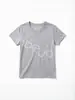 Camiseta para Niños Bebé Algodón Manga Corta Niños Niñas Color Sólido Cuello Redondo Superior Estampado de Logo Texto Estampado Camiseta Fábrica de Origen