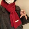 Bufanda pequeña con una excelente relación calidad-precio, estilo coreano, sencilla, combinable, cálida y estrecha, ideal para otoño e invierno, en lana.
