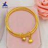 Pulseira de bobina sino lingote banhada a ouro latão fabricantes diretos de joias de ouro de imitação pulseira fechada feminina atacado