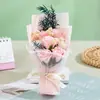 Día de San Valentín Nuevo Ramo Seco de Rosa de Jabón Azul Hielo y Gipsofila para Novio Esposa Regalo de Cumpleaños Venta al por Mayor
