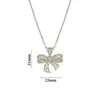 Moda Trendy Transfronteriza Diseño Versátil Collar Personalizado con Lazo Joyería de Cadena para Clavícula de Lujo Ligero Nicho Gama Alta
