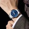 Sunkta/Lige Nuevo Moda Transfronteriza Simple Negocios Reloj de Cuarzo para Hombre Luminoso Impermeable Correa de Acero Reloj