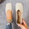 Design Leve Torna Seus Passos Leves! De salto baixo (Menos de 3cm) Sapatos Rasos com Bico Fino e Bico Arredondado, Trançados