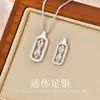 Pingente Cruz Vajra Auspiciosa de Prata 990 Estilo Moeda Chinesa Antiga Joia Leve Amuletos de Segurança Colar