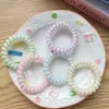 Elástico de Cabelo com Estampa de Urso Xadrez Fio de Telefone Dopamina Doce Versátil Verão Alta Elasticidade Que Não Danifica o Cabelo