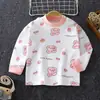 Camiseta de manga larga de primavera y otoño para niños, camiseta básica de algodón para bebé, chaqueta coreana para bebé niño y niña