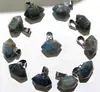 Joias em alta venda cristal natural ágata pedra preciosa coluna hexagonal bala ponta dupla pingente colar acessórios