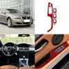 Adecuado para Bmw Serie 3 Antigua E90 Rojo Fibra de Carbono Real Pegatinas de Panel Elevador de Ventanilla Accesorios de Modificación Interior de Coche