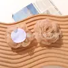 Estilo Coreano Elegante Gasa Encaje con Bordes Quemados Flor Rosa DIY Ropa Accesorio para el Cabello Broche Pinza para el Cabello Materiales para Accesorios