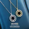 Collar Reversible S925 Plata Simple Europeo y Americano Números Romanos Blanco y Negro Cadena para Clavícula de Mujer Joyería al por Mayor