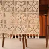 Corredor de Mesa Vintage Estilo Americano Transfronteiriço, Corredor de Mesa de Crochê de Algodão, Capa para Aparador e Rack de TV, Peça Única Dropshipping