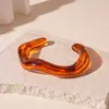 Pulseras Populares Transfronterizas Europeas y Americanas, Pulseras Anchas de Ola Irregular Manchadas de Acrílico, Pulseras de Nicho de Alta Gama para Mujer