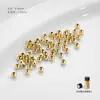 Cuentas Espaciadoras Chapadas en Oro Real de 18 Quilates Cuentas Sueltas Color que se Conserva Brillantes Cuentas Redondas Cuentas Doradas Material para Pulsera de Abalorios Hecha a Mano DIY Accesorios para Collares