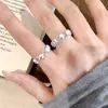 Anillo de Calabaza Cepillada de Lujo Ligero para Mujer, Anillo Abierto Hexagonal Geométrico Simple Versátil Apilable, Anillo de Dedo Índice Moderno