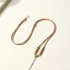 Nuevo Cordón para Colgante de Piedra de Oliva de Turmalina, Joyería de Jade, Hebilla de Paz de Jade Hetian, Colgante de Jade, Cordón para Colgar en el Cuello, Cordón para Colgante