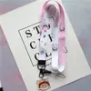 Soporte para tarjetas Xiaoxin Maruko, cordón, juego de certificados para pareja, correa de muñeca, cadena de teléfono móvil de tela, cordón de teléfono móvil halter desplegable