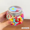 Gomas para el Cabello Estilo Coreano en Lata, 400 Piezas, Anillos de Toalla Plegados de Colores Graduados, Bandas para el Cabello Lisas de Colores Caramelo para Niñas