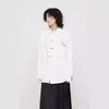 Camisa de Estilo Chino Ins de Marca de Moda para Primavera y Otoño, Holgada, Versátil, de Alta Gama, Bordada, Informal, Nueva Camisa China con Cuello para Hombre