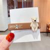 Lindo Pasador de Oso de Dibujos Animados para Mujer Celebridad de Internet Dulce Femenino Elegante Pasador Estéreo Pinza de Pico de Pato Estilo Coreano Accesorios para el Cabello Simples