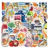 [Coleção Completa] 50 Adesivos de Grafite Paraíso Aquarela Transfronteiriços DIY para Copo d'Água Capa de Celular Adesivos de Guitarra à Prova d'Água