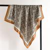 Bufanda de seda estampada estilo europeo y americano, chal de anacardo, chal de viaje con protección solar, bufanda cuadrada grande de 90 cm, bufanda de seda artificial de satén para mujer
