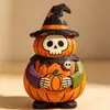 Decoraciones de Halloween Transfronterizas de Calabaza de Madera, Fantasma, Gato Negro, Adornos para Habitación, Escritorio, Decoraciones Festivas, Artesanías de Madera