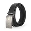 Cinturón para Hombre de Aleación de Zinc con Hebilla Automática, Cinturón de Hombre, Cinturón de Piel de Vaca de Dos Capas, Exquisito Cinturón de Pantalón de Acero Imitación