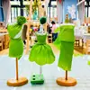 Casa de Muñecas Creación Ambiental Jardín de Infancia Área de Arte Mini Muñecas Ropa Hecha a Mano para Niños Personitas Modelo de Pie Estante de Exhibición