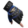 Caveira de Montanhismo Nova Meio Dedo Couro Outono e Inverno Luvas de Pirata Esportes de Equitação Personalizados Rebite Ao Ar Livre Casal