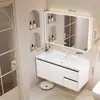Gabinete de baño de aluminio de panal engrosado con lavabo de cerámica integrado y unidad de tocador