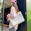 Primavera Novo All-match Western Style Daily Shoulder Bag Grande Capacidade Canvas Coreano Bolsa de Ombro Feminino