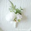 237 Ramillete de celebración de negocios estilo occidental flor de mano suministros de boda estudio de flores artificiales accesorios para fotos Serie Blanca