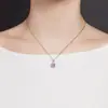 Collar Colgante Octagonal Rosa del Milenio de Plata Esterlina S925 para Mujer Estilo Ins Lujo Accesible Versátil Gama Alta Elegante Cadena para Clavícula