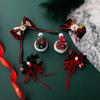 Pasador de Navidad con Lazo para Bebé Pasador para Flequillo de Niña Accesorios Navideños para Niña Pin de Astas para Niña