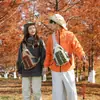 Serie Bloques de Color Bolso de Pecho Mochila de Doble Uso Nicho para Hombro o Cruzado Parejas Viajes al Aire Libre Mochila de Montañismo