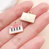 Accesorio de aleación con goteo de aceite, nota musical de guitarra, violín, piano, colgante para collares, llaveros y joyería DIY