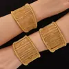 Pulsera Ancha Abierta Envuelta en Hilo de Seda de Moda Pulsera de Acero Inoxidable Pulsera Versátil Personalizada para Mujeres Joyería Estilo Europeo y Americano Venta al por Mayor