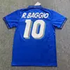 Camisa Retrô França Itália Holanda Henry Zidane Baggio Croácia Alemanha Brasil Uniforme de Futebol