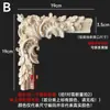 Talla en madera de Dongyang aplique de madera maciza esquina de puerta de gabinete flor celosía estilo europeo pared de fondo pieza de flor de madera adorno diagonal en stock para bodas