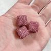 Bola de diamante incrustada con cuentas de cristal de pedrería, cuentas con agujero, cuentas espaciadoras, hechas a mano, material para colgante de pulsera de mano, accesorios de joyería DIY al por mayor