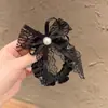 Moda Retro Chique Borla Laço Prendedor de Cabelo Elástico Design de Nicho Doce Moda Versátil Flor de Cabelo Acessórios de Cabelo