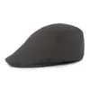 Boina de Inverno Masculina Lã Placa Leve Boné com Aba Cor Sólida Chapéu Primavera e Outono Estilo Coreano Chapéu para Frente Feminino Retrô Britânico Tendência
