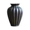 Jingdezhen Cerámica Negra Moderna Minimalista Florero Estilo Zen Arreglo Floral Retro Sala de Estar Entrada Mueble de TV Adorno Decorativo