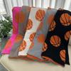 Manta de terciopelo de clase A, de baloncesto, de terciopelo, de punto jacquard, con cubierta de hilo de plumas, estampada