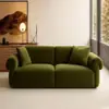 Sofá de sala de estar estilo francês para apartamentos pequenos, sofá verde para escritório, área de lounge, recepção de lazer, sofá para salão de beleza