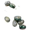 Figura antigua de ágata Tianzhu Lutong Jade cuentas sueltas verdes Tianzhu cuentas de barril pulsera collar bisutería al por mayor